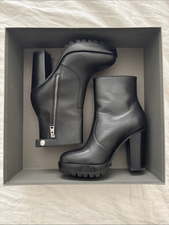 All Saints Shoes - Allsaints Ana crust calf Black Leather Boots